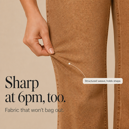 Highline™ – Trendige High-Waist-Wide-Leg-Jeans mit Doppelknopf-Bund