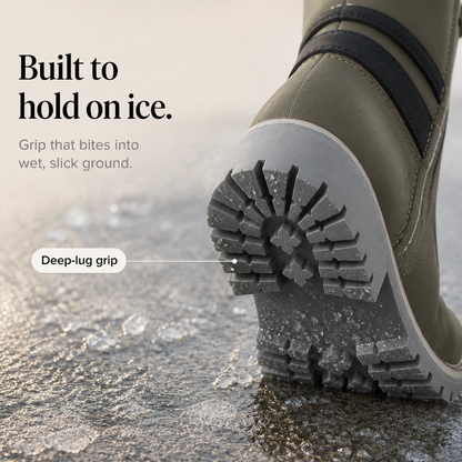 Cozette – Winterstiefel mit Strickschaft für breite Füße