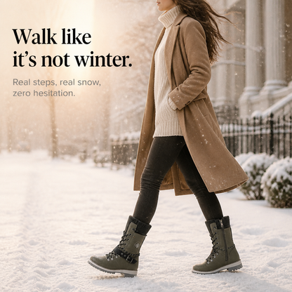Cozette – Winterstiefel mit Strickschaft für breite Füße