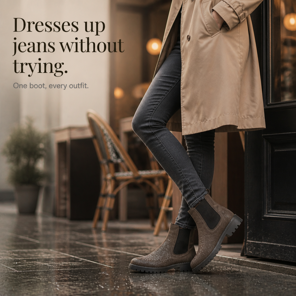 Traqora – Chelsea Boots mit weiter Passform und elastischen Einsätzen