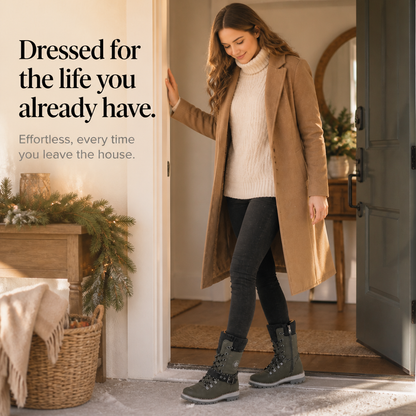 Cozette – Winterstiefel mit Strickschaft für breite Füße