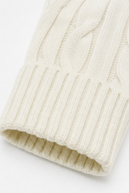 Wearbella™ – Grob gestrickte Zopfstrick-Cardigan mit Kapuze