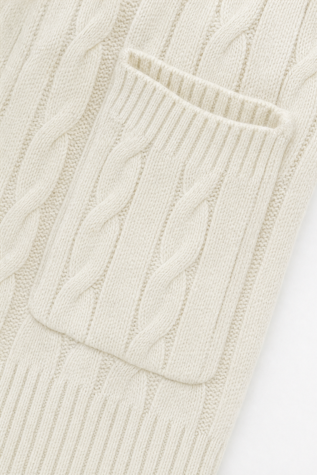 Wearbella™ – Grob gestrickte Zopfstrick-Cardigan mit Kapuze
