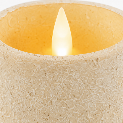 Hearthglow – Rustic Crackle-Finish Flameless LED Candle Set