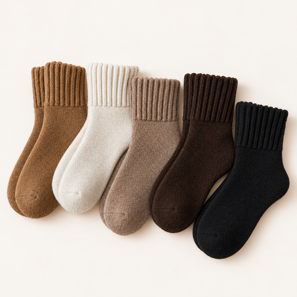 WolkenSocke™ | Gemütliche Slouchy Strick-Socken im 5er-Pack
