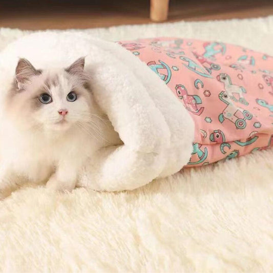 CozyWhiskers – Katzenschlafsack für Wärme & Geborgenheit | 50% RABATT