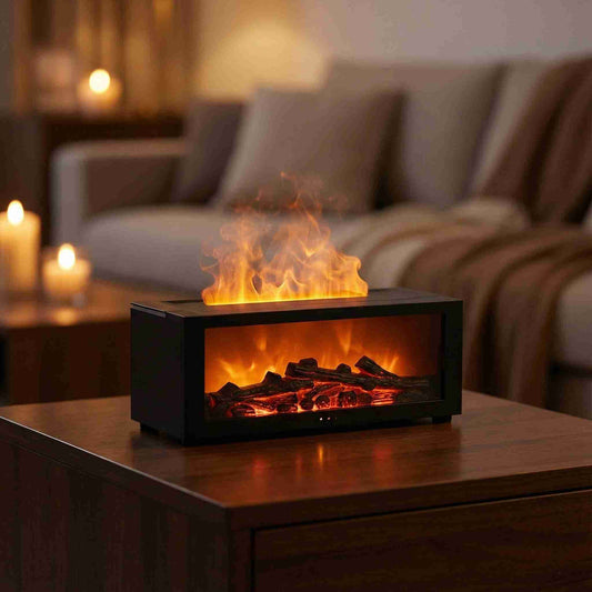 CozyMist™ | Luftbefeuchter mit Kaminlichteffekt & Aromadiffusor