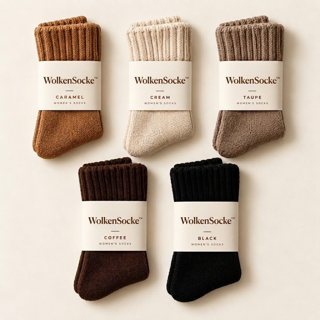 WolkenSocke™ | Gemütliche Slouchy Strick-Socken im 5er-Pack