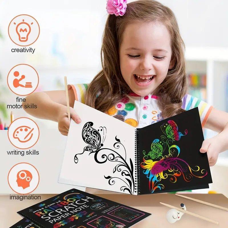 ColorSpark – Regenbogen-Zauber-Kratzpapier mit Holzstift | 1+1 GRATIS