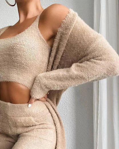 [Angebot des Tages!] 3-teiliges Loungewear-Set aus flauschigem Fleece