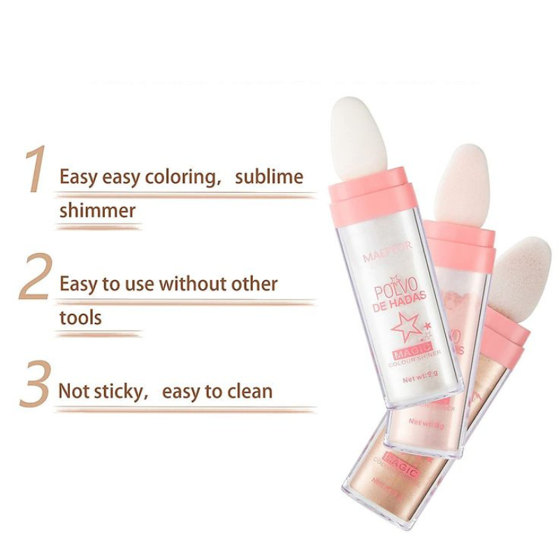 LumaBlaze — Schimmer-Puder-Highlighter-Stick für strahlenden Glow im Gesicht & am Körper
