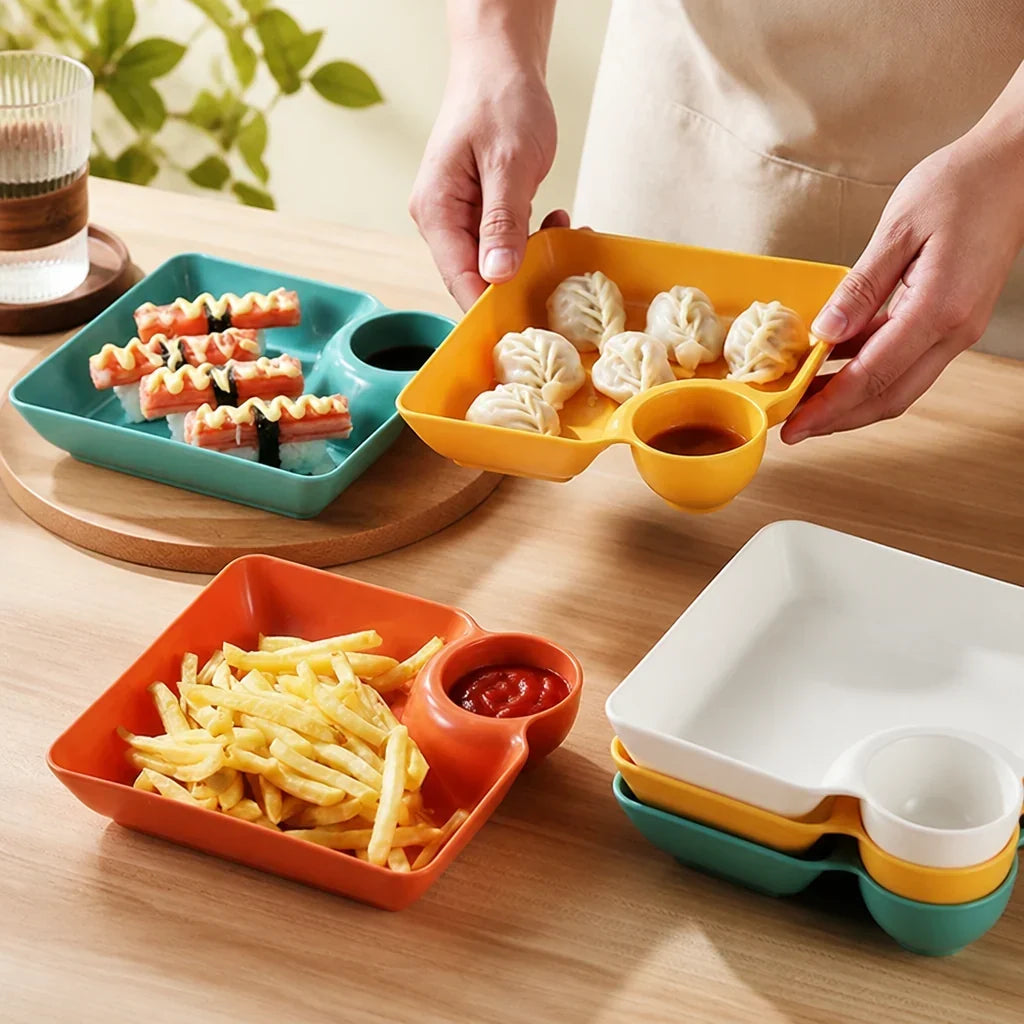 SnackKeeper™ | Snackteller mit integriertem Soßenfach