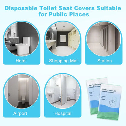 PureSeat™ | Hygienische Einweg-Toilettensitzbezüge (100 Stück) – Kompakt, leicht verstaubar & ideal für unterwegs!