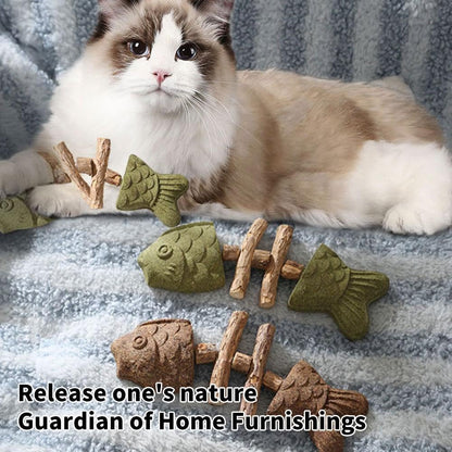 PurrEase™ | Natürliches Katzen-Kauspielzeug mit Silberwein & Katzenminze