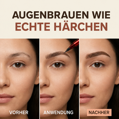 Browelle™ – Wasserfester Doppelspitzen-Augenbrauenstift für natürliche Härchen