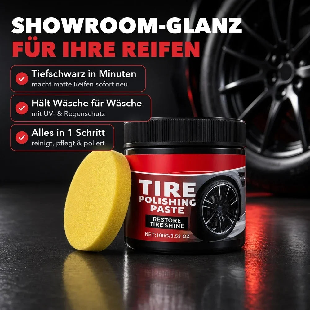 TireGloss™ | Reifenpflege mit Glanzeffekt 🚗 – Verleihe deinen Reifen wieder ein tiefschwarzes, gepflegtes Aussehen!