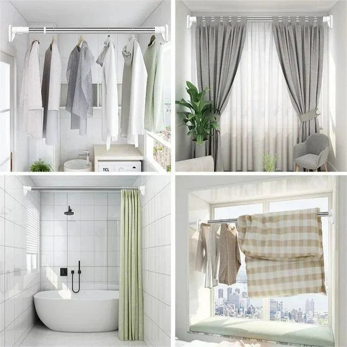 Bohrenfrei – Verstellbare Klemmstange für Kleiderschrank und Badezimmer