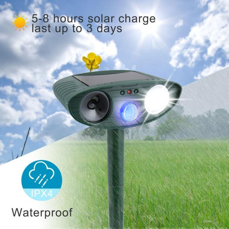 DeerShield™ | Solarbetriebener Ultraschall-Tierabwehrer