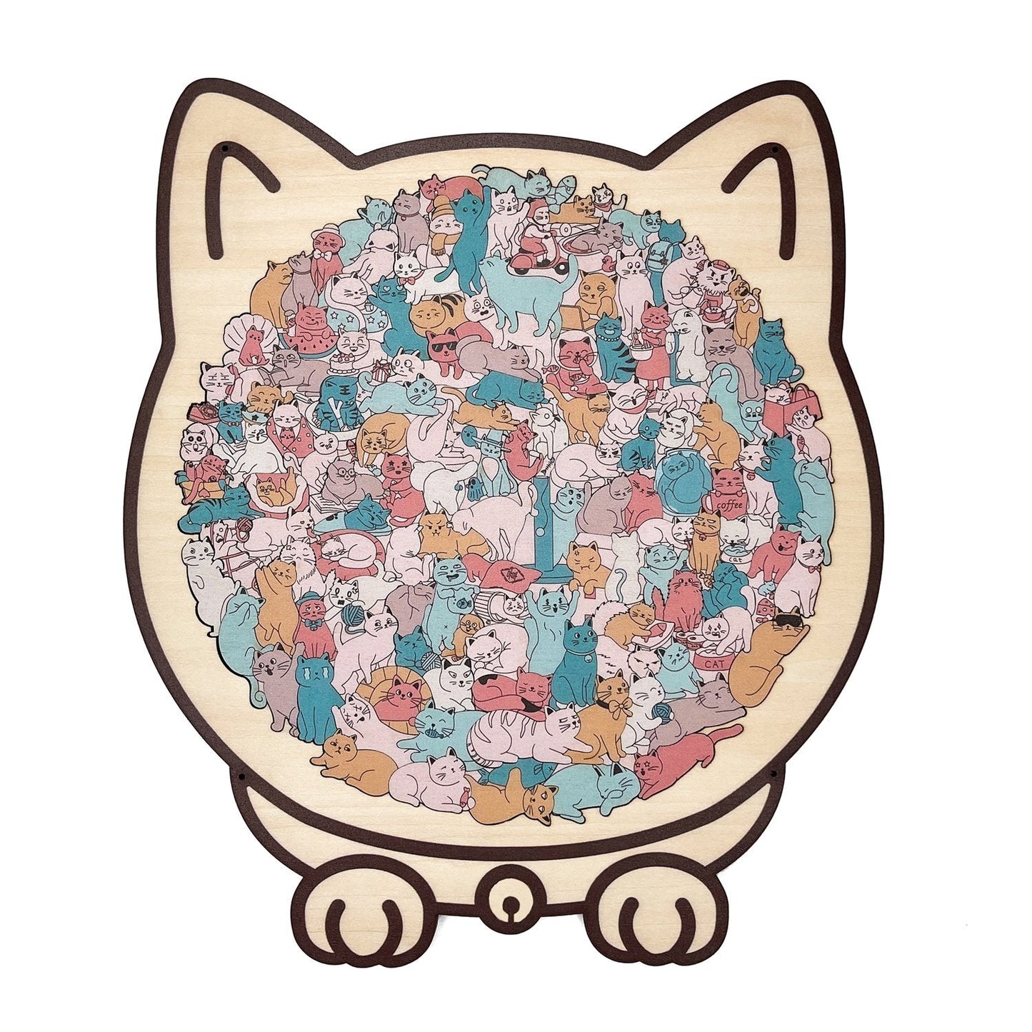 Mila – 135-teiliges Morandi Katzen-Puzzle | 2+1 GRATIS