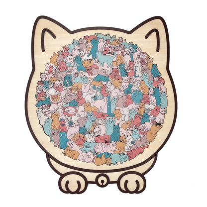 Mila – 135-teiliges Morandi Katzen-Puzzle | 2+1 GRATIS