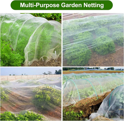 GreenShield Pro Pflanzenschutznetz | HDPE Insekten- und Vogelschutz | Lichtdurchlässig | Geeignet für Gemüse & Obst