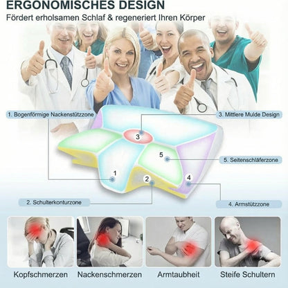 Contour-Memory-Foam-Kissen – ergonomisches Nackenstützkissen