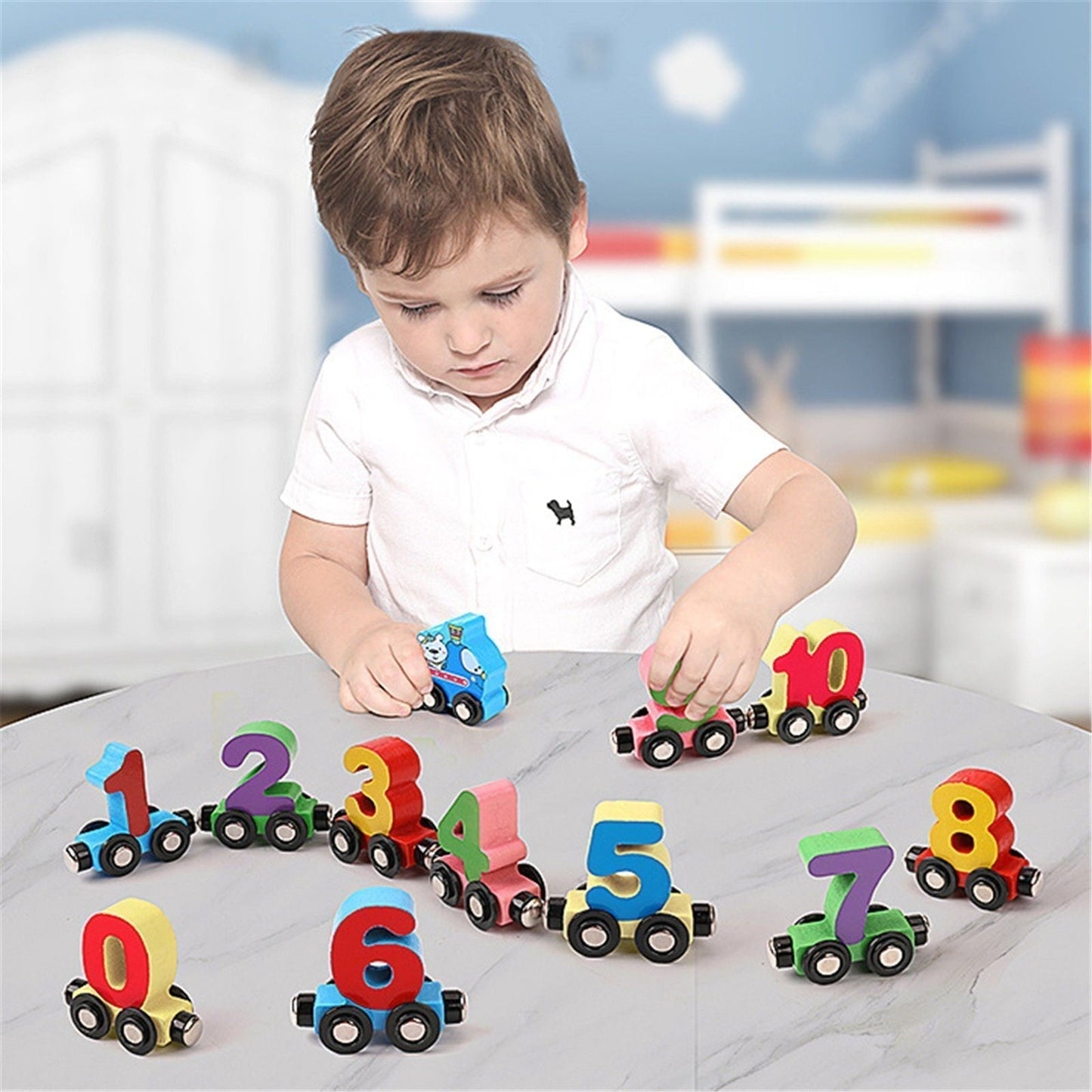 EduTrain – Magnetisches Holzeisenbahn-Puzzle