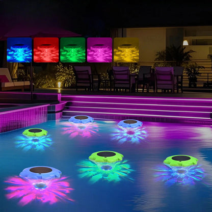 LumiFloat Solar Schwimmende Poolleuchte | RGB Farbwechsel | IP68 Wasserdicht | Pool- & Gartendekoration