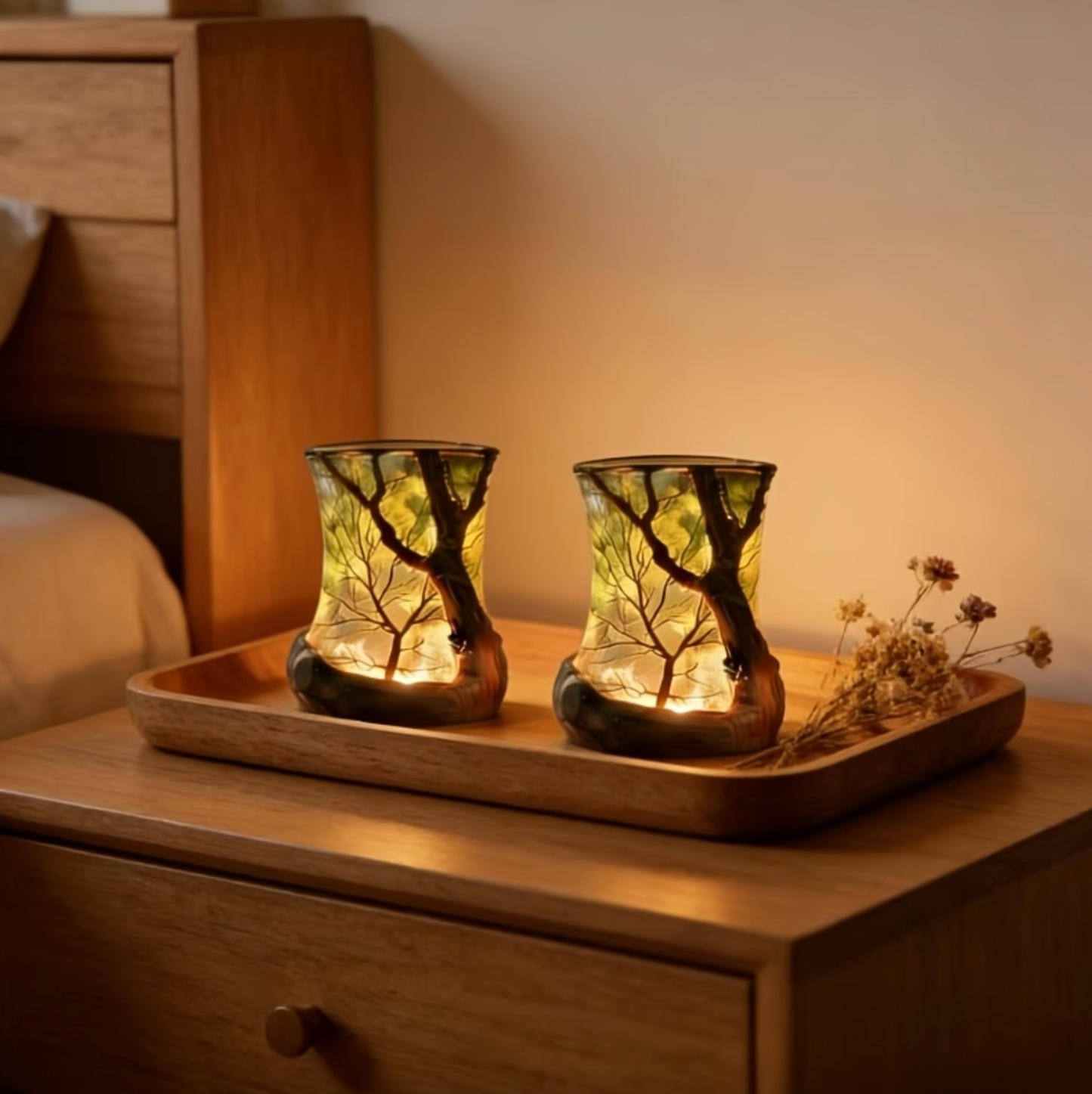 WaldLicht™ | LED-Atmosphärenleuchte mit Baumschatten-Projektion