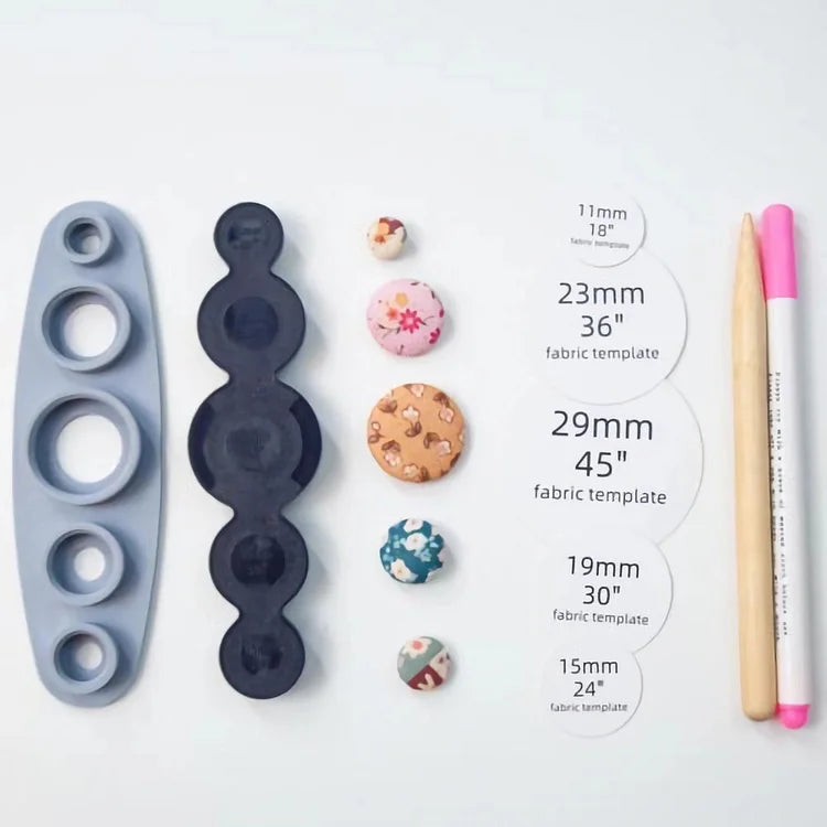 OneTouch Button-Maker-Set – DIY-Werkzeug für stoffbezogene Knöpfe
