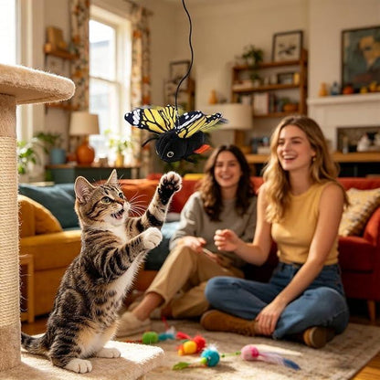 50% RABATT NUR HEUTE | WhiskFly™ - Interaktives fliegendes Katzenspielzeug