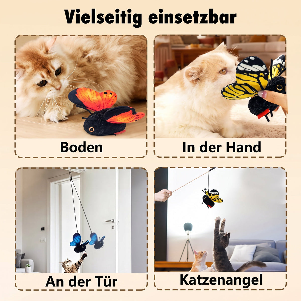 50% RABATT NUR HEUTE | WhiskFly™ - Interaktives fliegendes Katzenspielzeug