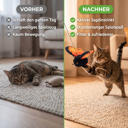 50% RABATT NUR HEUTE | WhiskFly™ - Interaktives fliegendes Katzenspielzeug
