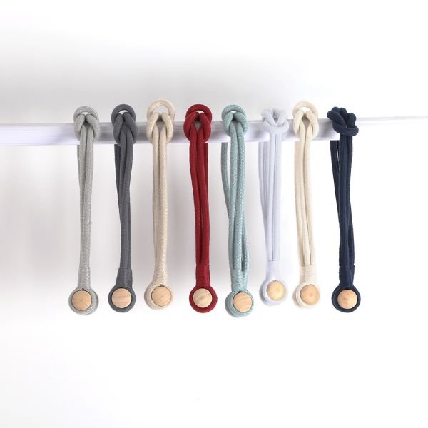 Magnetische Vorhang-Raffhalter aus Seil