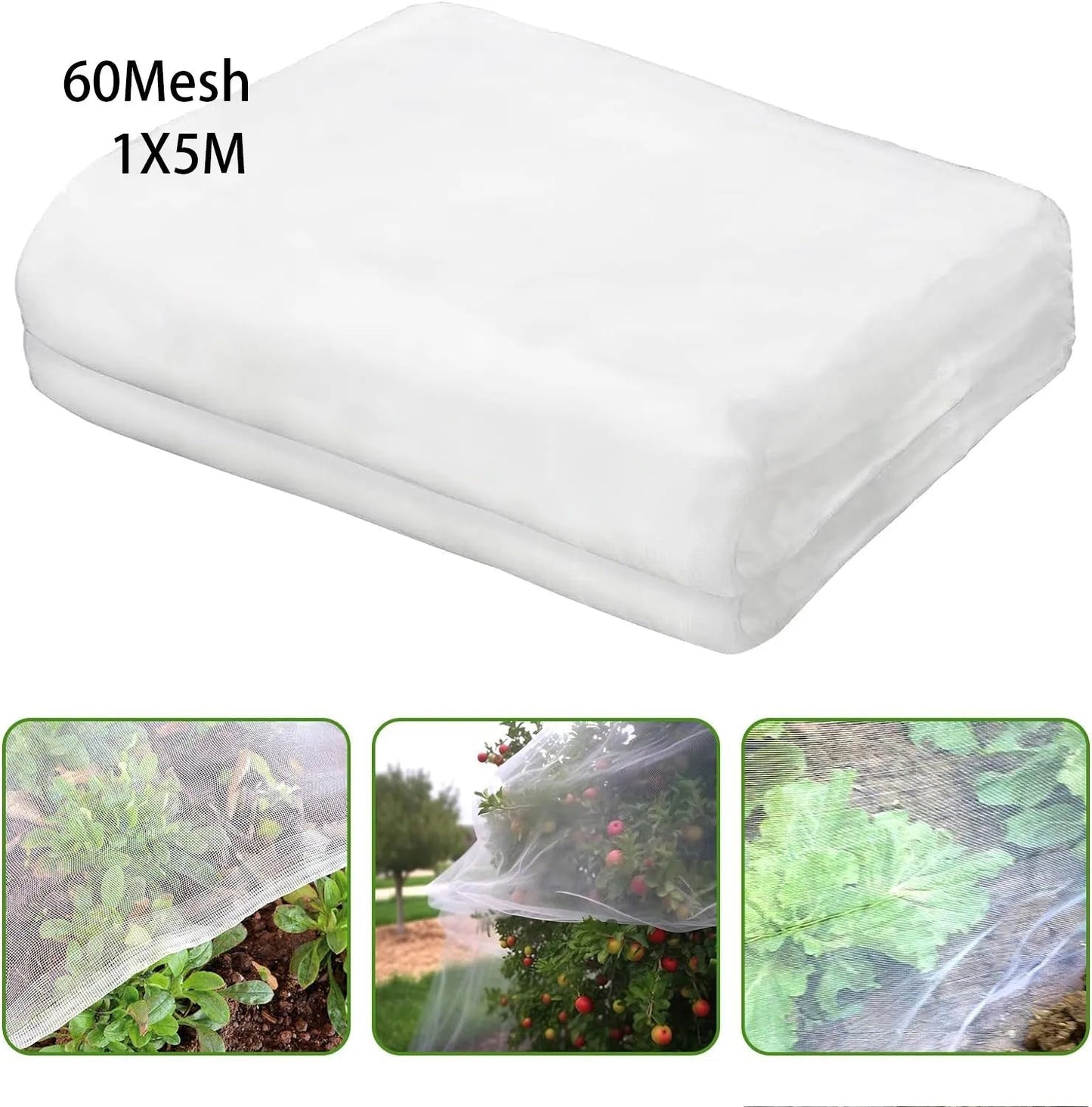 GreenShield Pro Pflanzenschutznetz | HDPE Insekten- und Vogelschutz | Lichtdurchlässig | Geeignet für Gemüse & Obst