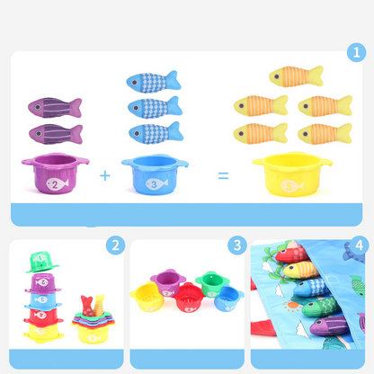 MiniCatch™ | Montessori Fischteichspielzeug | Lernspaß für kleine Hände