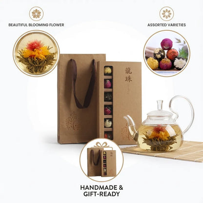 Aufblühende Pu-erh-Blumentee-Kugeln