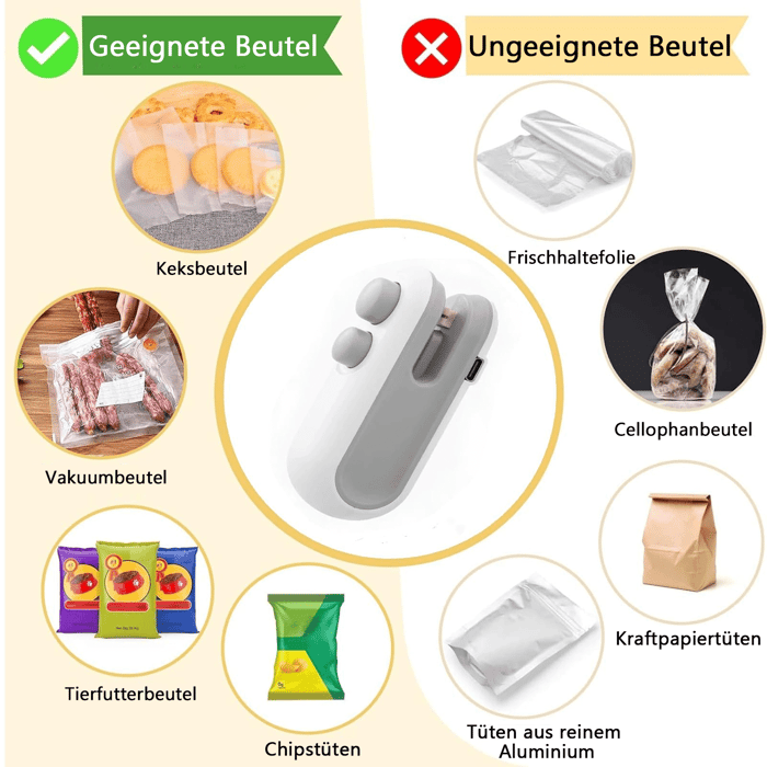 ZipKeeper™ | Mini-Beutel-Versiegler, tragbares 2-in-1-Werkzeug [Letzter Tag Rabatt]