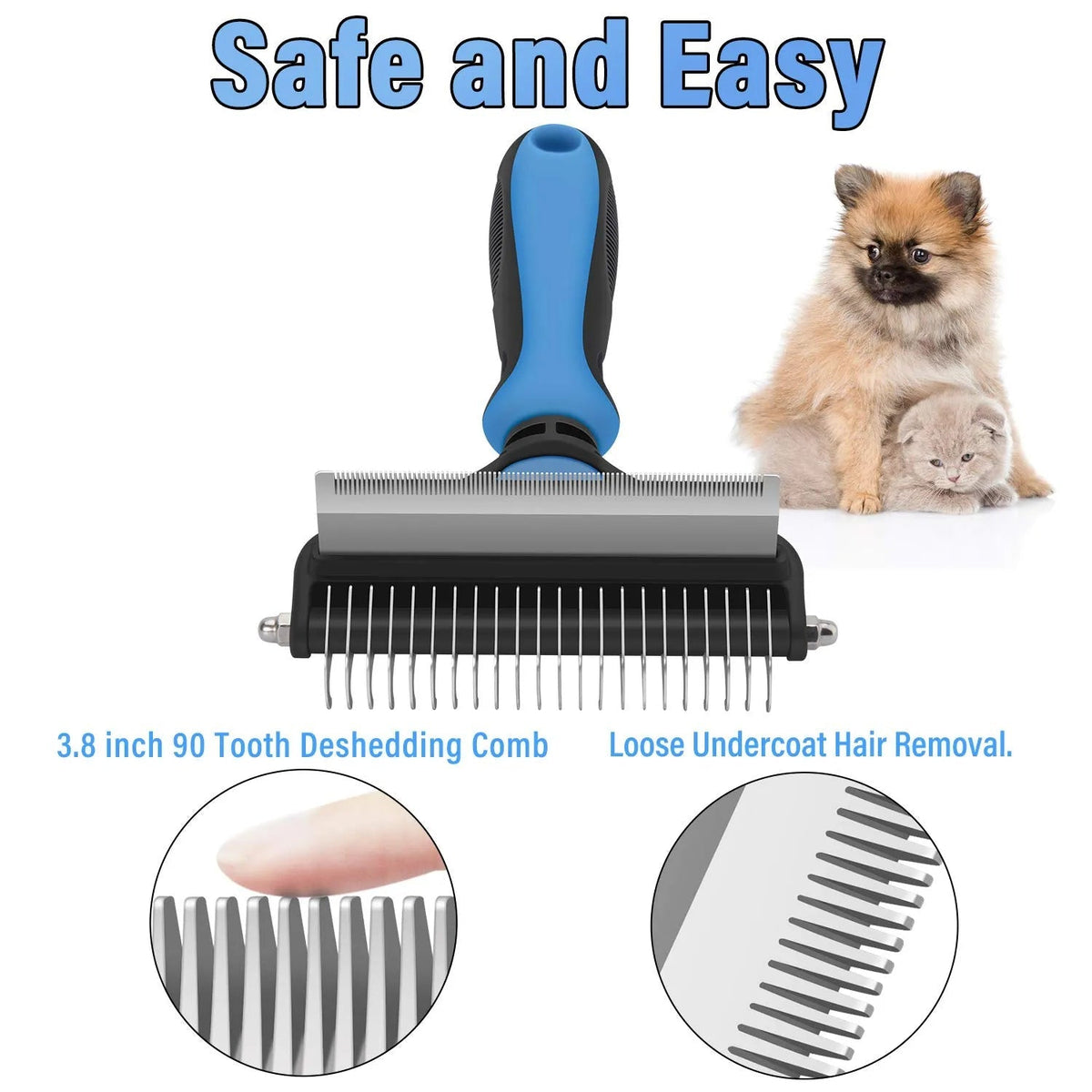 FurEase™ – Entfilzende Fellbürste für Hunde & Katzen | Entfernt Knoten, lose Haare & Verfilzungen sanft