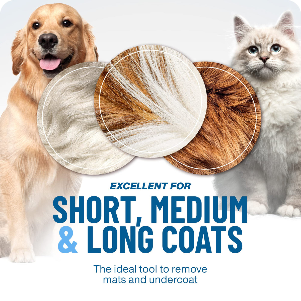 FurEase™ – Entfilzende Fellbürste für Hunde & Katzen | Entfernt Knoten, lose Haare & Verfilzungen sanft
