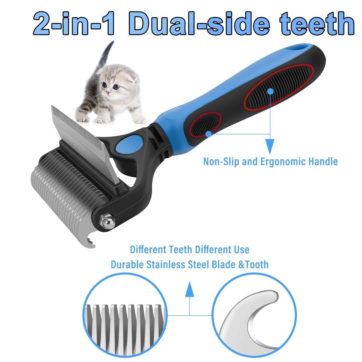 FurEase™ – Entfilzende Fellbürste für Hunde & Katzen | Entfernt Knoten, lose Haare & Verfilzungen sanft