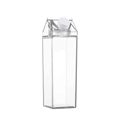 HydraCube — Auslaufsichere, quadratische Trinkflasche im Milchkarton-Design