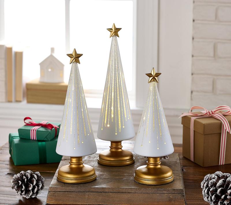 ✨ Glazelle™ – Festlich leuchtende Weihnachtsbäume im 3er-Set | Jetzt 50 % sparen