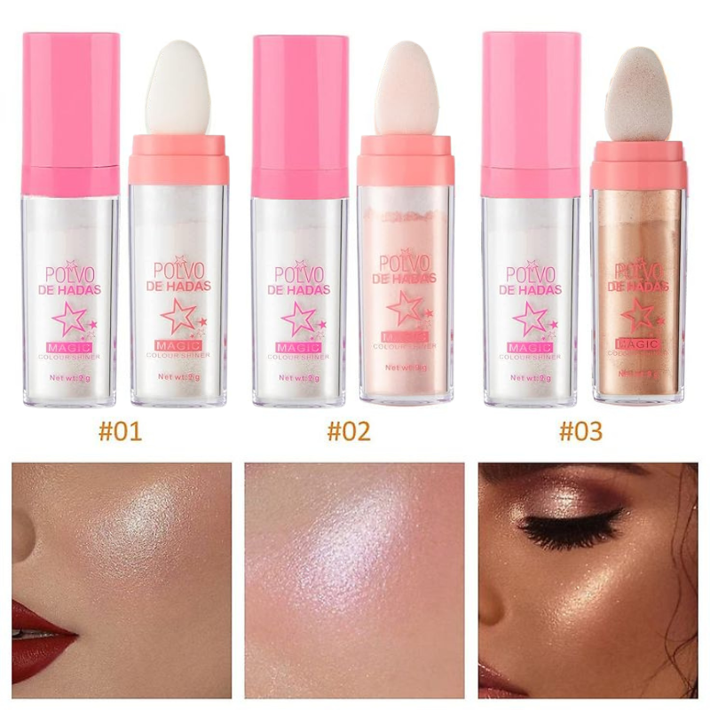 LumaBlaze — Schimmer-Puder-Highlighter-Stick für strahlenden Glow im Gesicht & am Körper