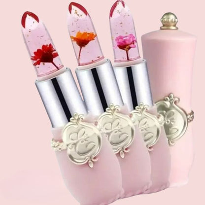 Blüten-Jelly-Lippenbalsam mit zarter Tönung