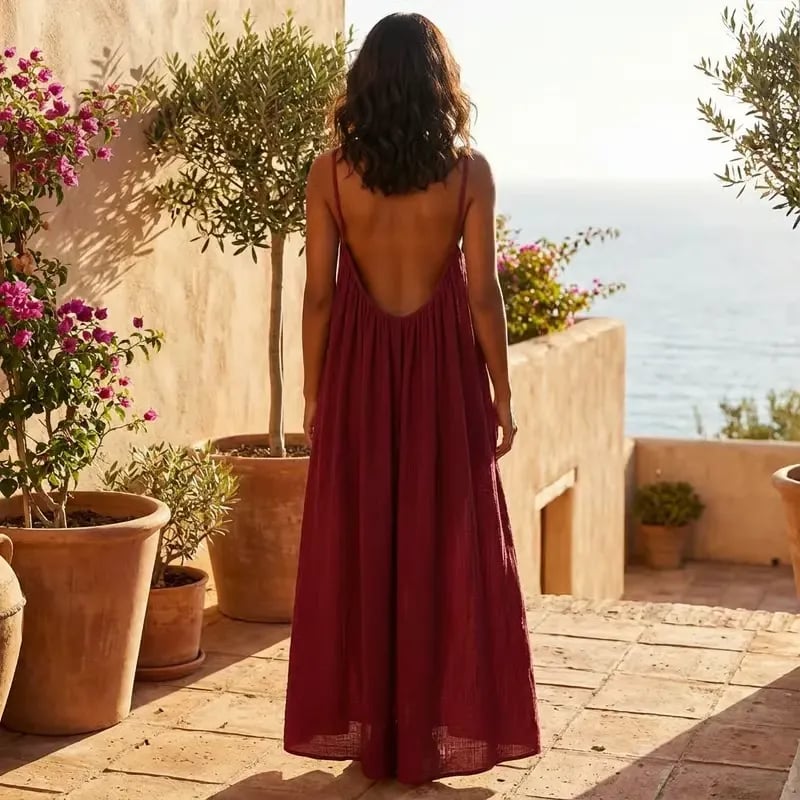 Elegantes rückenfreies Cami-Kleid für romantische Momente