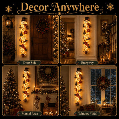 MerryCascade™ Leuchtende Weihnachts Türdekoration – 6 Festliche Motive | Letzter Tag Rabatt!
