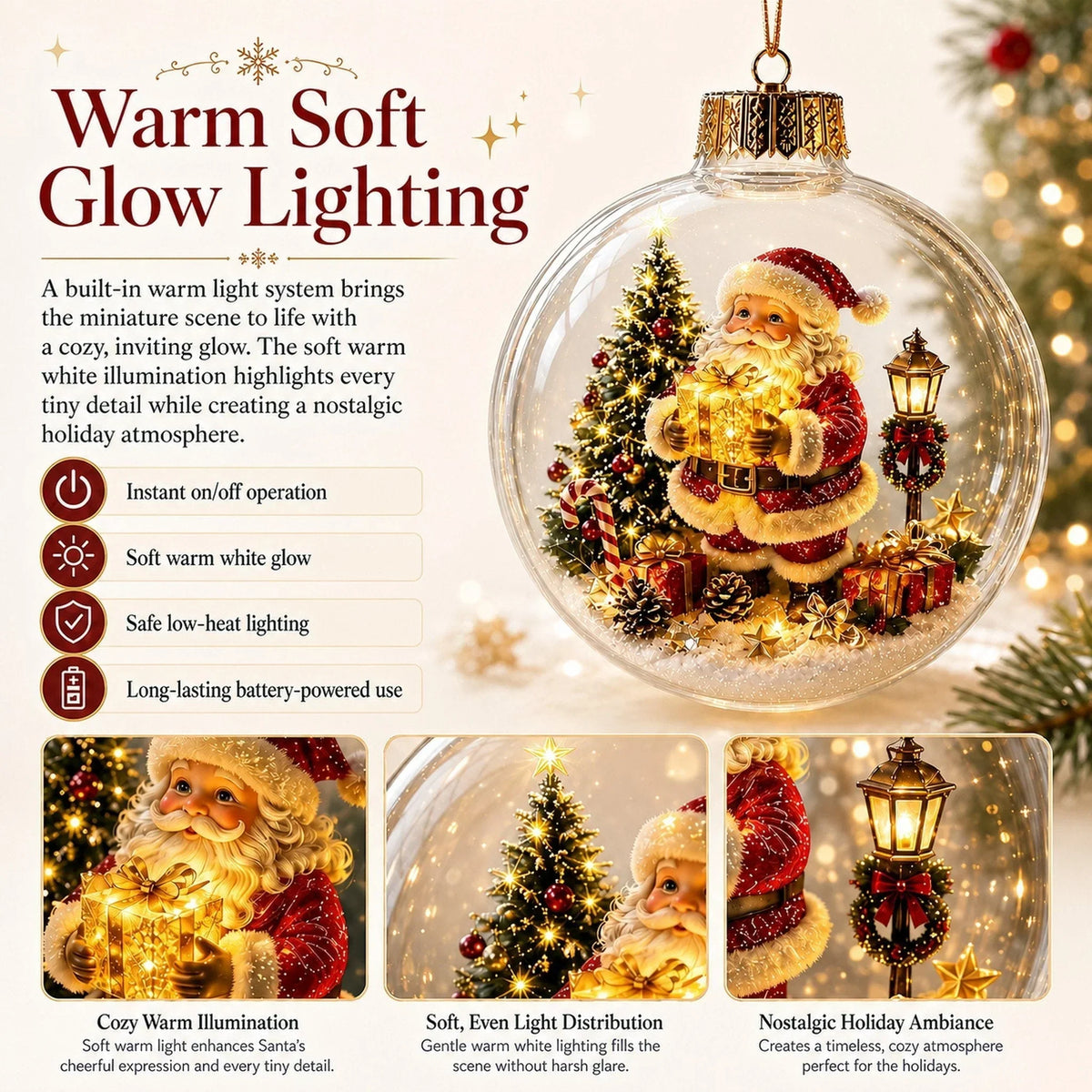 LuminaraCharm™ | Beleuchteter Weihnachtsanhänger mit Miniatur-Winterszene