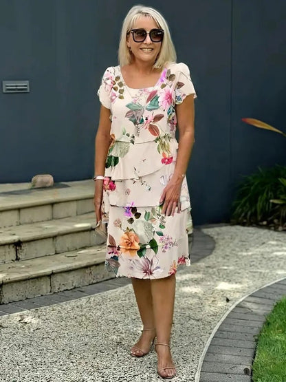 Jasara – Boho-Maxikleid mit floralem Kaskadenmuster