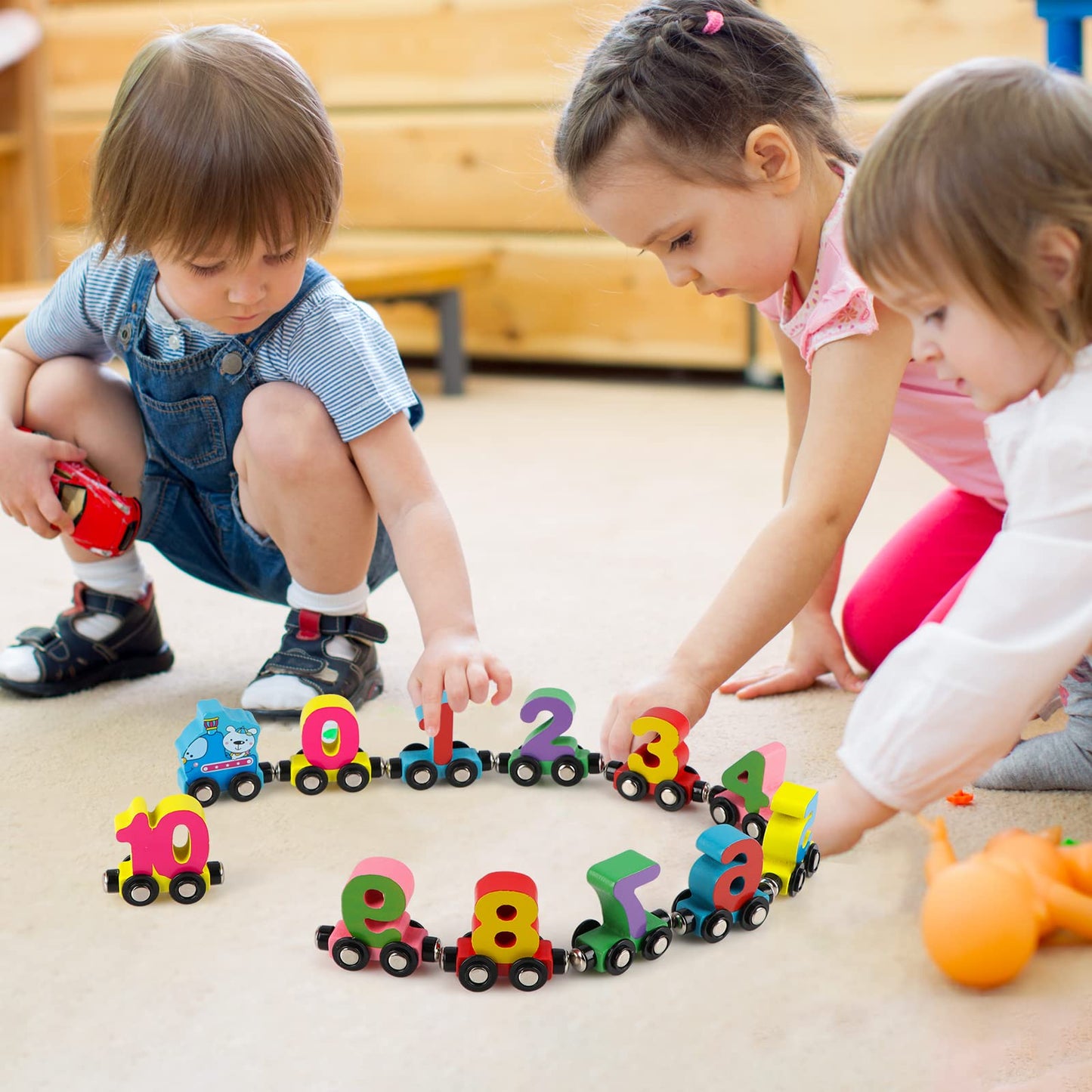EduTrain – Magnetisches Holzeisenbahn-Puzzle